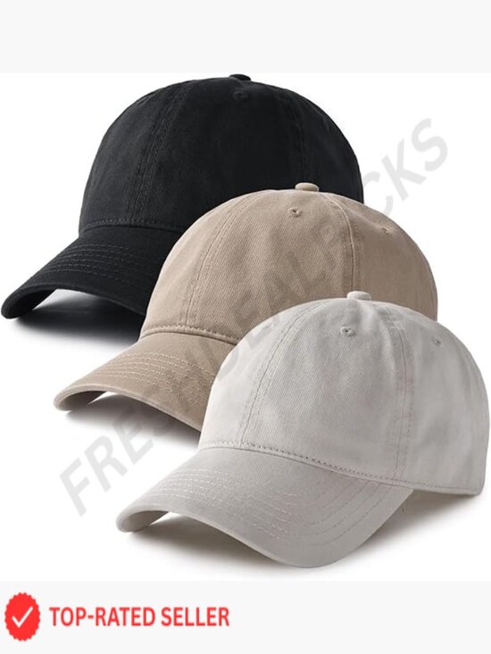 Vintage Washed Distressed Cotton Baseball Cap Low Profile Unstructured Adult main image 5